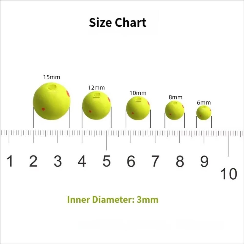 50pcs High Buoyancy Fishing Floats Foam Balls Fishing Strike Indicator Fishing Beads Bottom Fishing