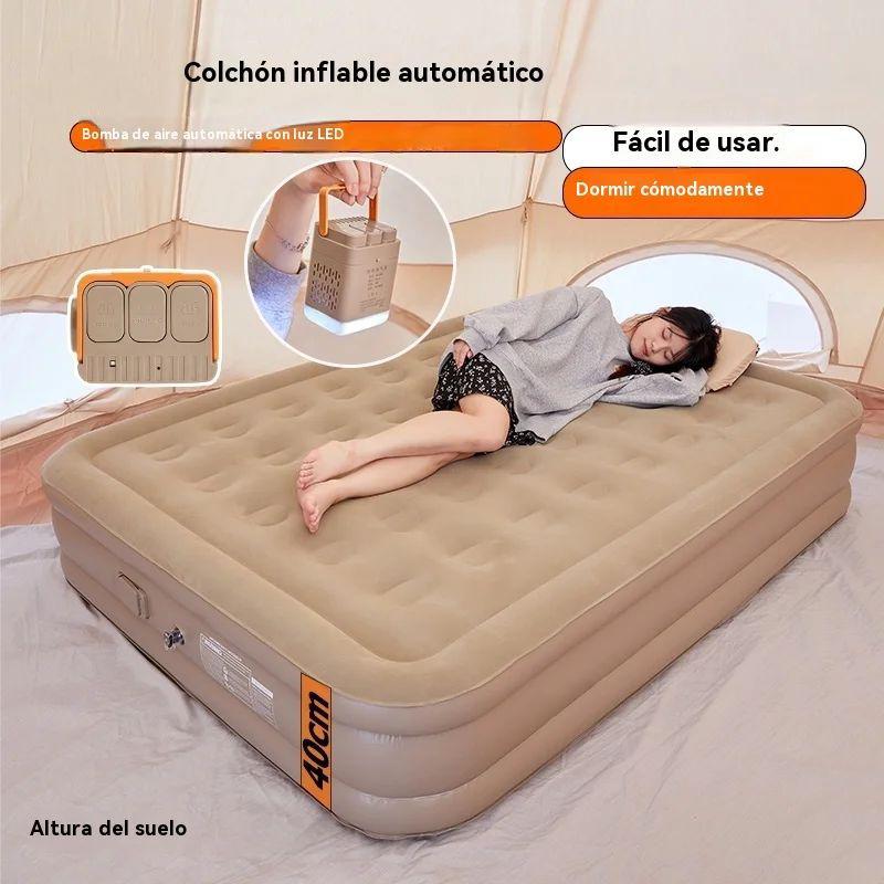 Надувной матрас для улицы, портативный очень большой надувной матрас с электрическим воздушным насосом, портативный утолщенный напольный надувной матрас
