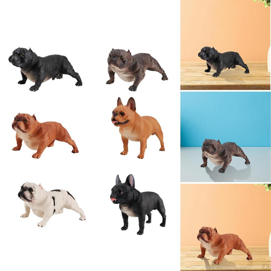 Dog Statue Figurine Lifelike Animal Collectible Desk Figure Puppy Sculpture Simulation Model