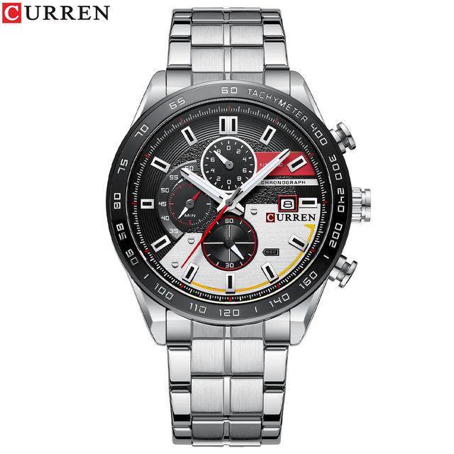 CURREN Watch for Men New Fashion Men Watches Quartz Wristwatches Stainless Steel Band Clock Male Chronograph Watches