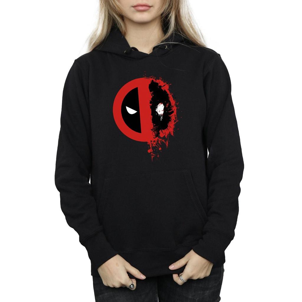 Marvel Womens/Ladies Deadpool Split Splat Logo Hoodie