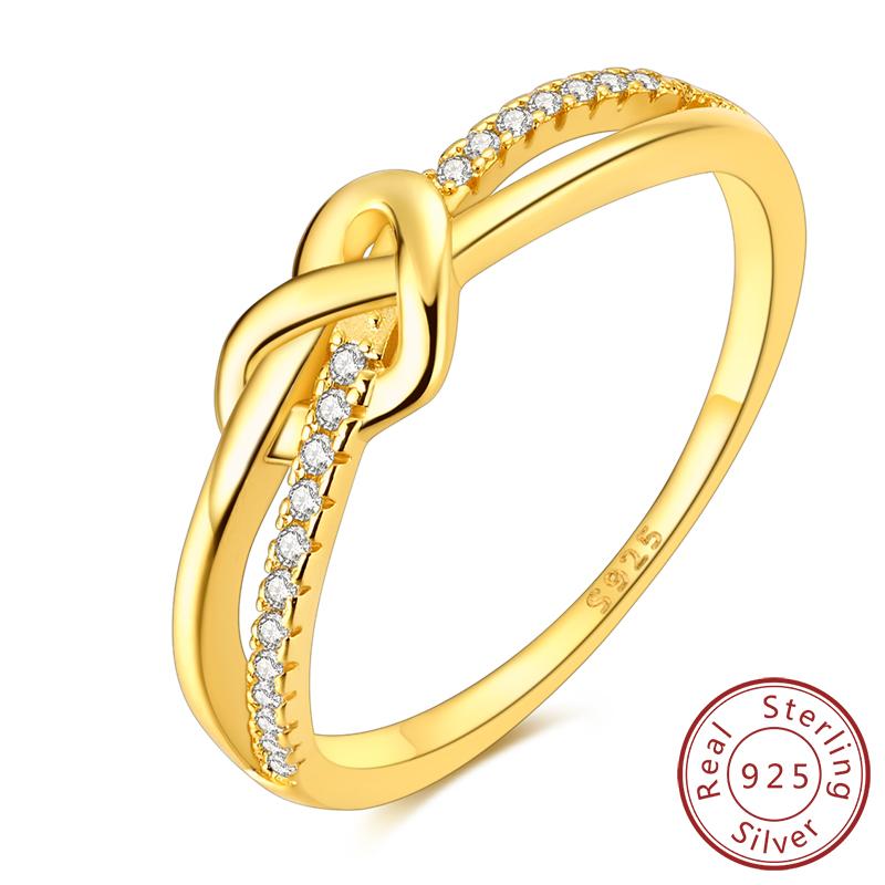 Authentic Genuine Copper Rings For Women Gold Celtic Knot Heart Shining Band Ring For Women Engagement Wedding Jewelry Creation