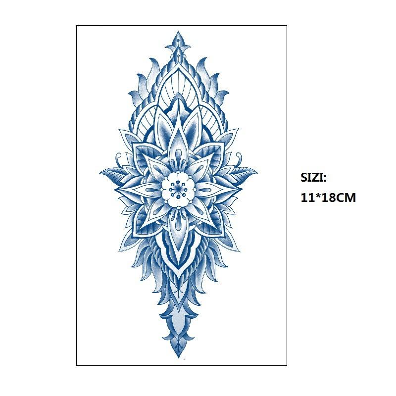 Herbal Juice Tattoo Sticker Geisha Bergamot Brahma Blossom Back Arm Back Non-Reflective Keep 15 Days Sticker