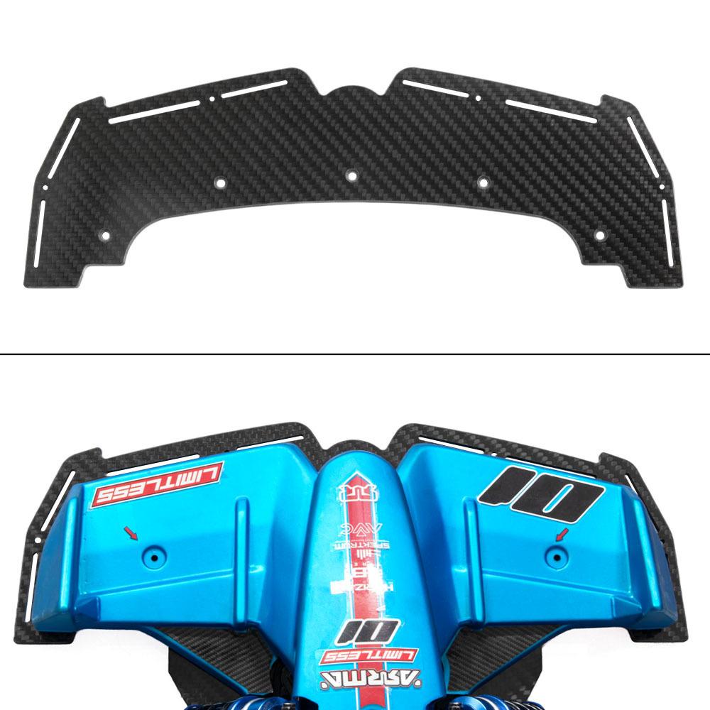 Carbon Fiber Front Shovel Splitter/Front Lower Chassis Guard for Arrma 1/7 Limitless RC Car Upgrade Parts Accessories