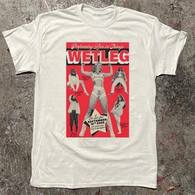 Wet Leg Poster 2025 White Cotton T Shirt Size S-5XL