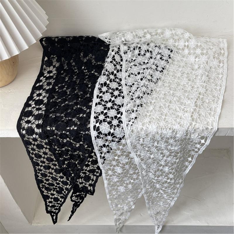 Aesthetic Hollowout Scarf Bohemian Shawl Headwear Waist Scarf Bag Band For Women Various Occasion Popular Photo Props