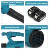 6 Speed Industry Cordless Air Blower Snow Blower Dust Leaf Collector Cleaning Sweeper Garden Tool With 2 Battery 4200W 388VF