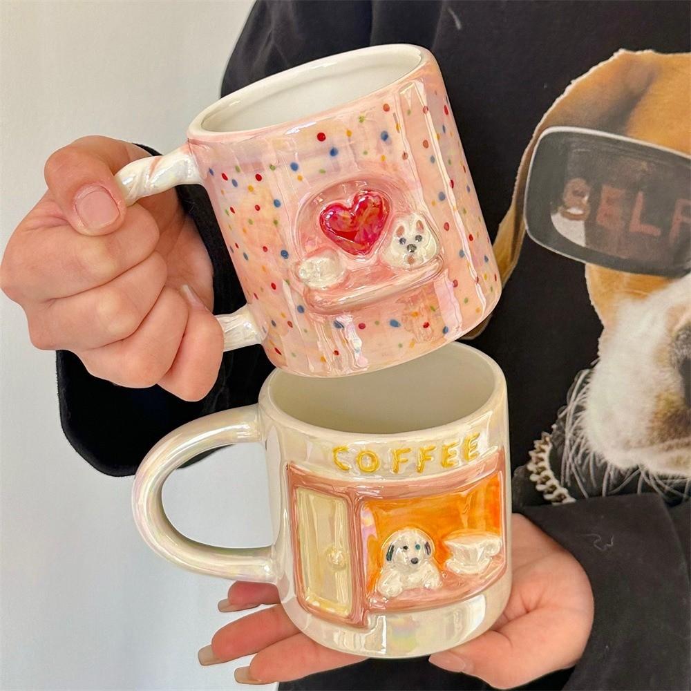 Cartoon Coffee Mug 320 ml Tea Cup Water Cup Puppy Ceramic Milk Cup  Valentine's Day Present