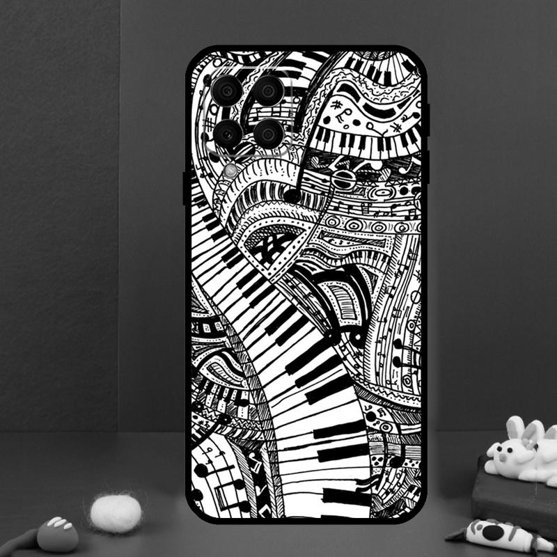 Музыкальные клавиши пианино для Samsung Galaxy M31 M51 M33 M13 M23 M53 M15 M55 M14 M34 M54 M20 M30s M32 M52 Чехол для телефона