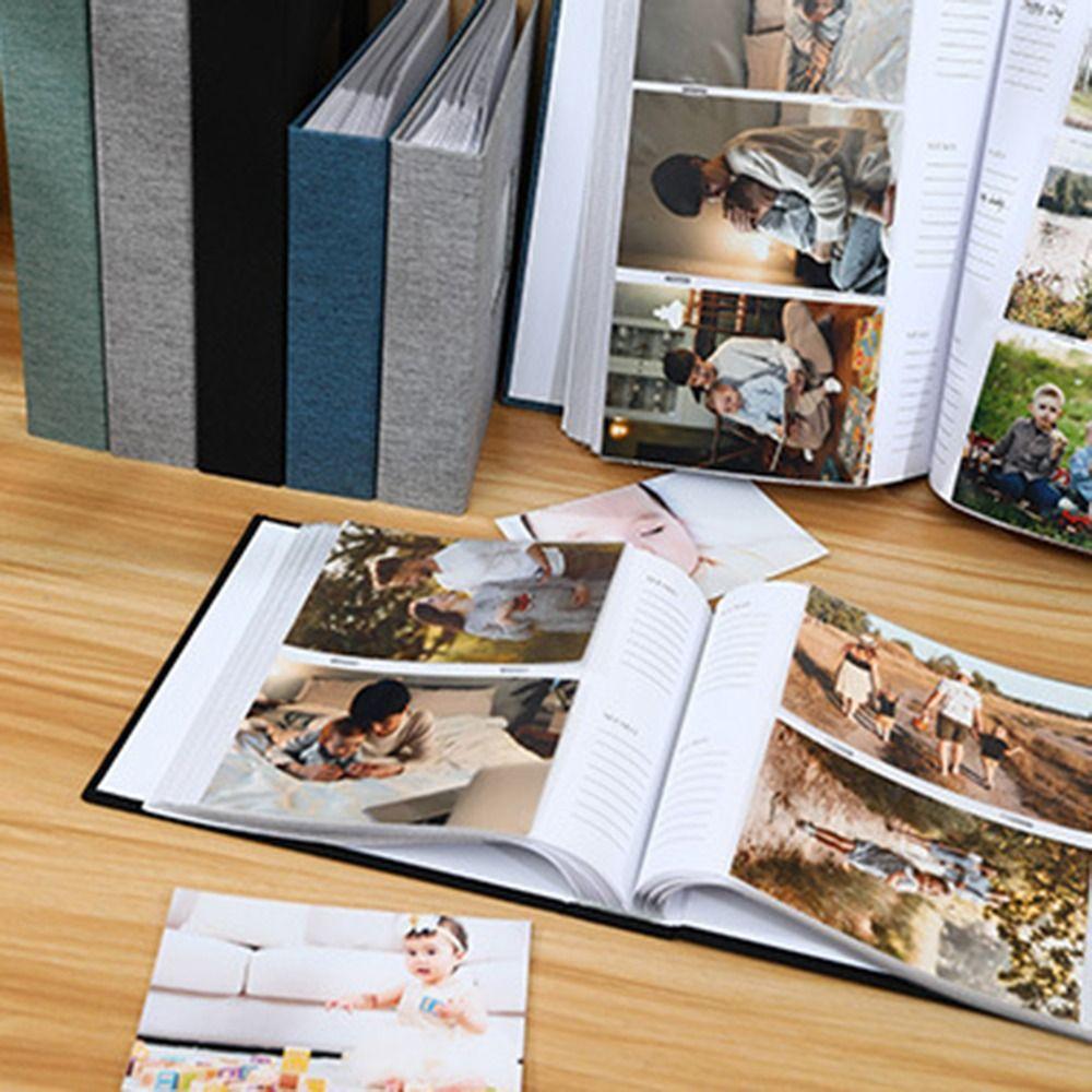 6in Linen Cover Photo Album Interleaf Type Memory Book Large Scrapbook Album Baby Growth