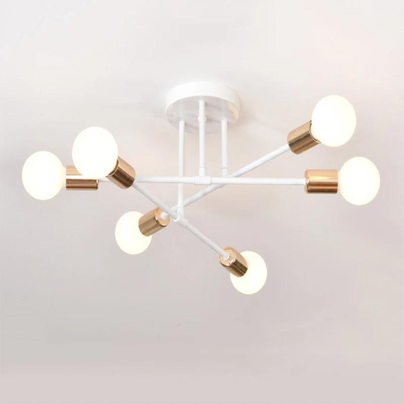 Nordic Minimalist Pendant Light Ceiling Lamp LED Chandelier Suitable for Bedrooms Living Rooms Black Gold Lighting Decoration