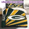 football Logo Pattern Bedding Quilt Set Quilt Cover Pillowcase Home Decoration Birthday Gift (1*duvet cover+ 2*pillowcase, without core)