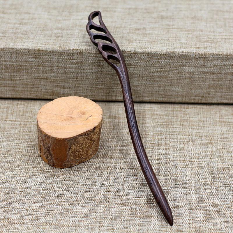 Hair Clasp Ladies Gift Wooden Vintage Ebony Accessories Guajacwood Hairpin