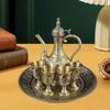 Metal Wine Pot Kit Coffee Fashionable with Cups Turkish Tea Set Vintage for Dining Room Bedroom
