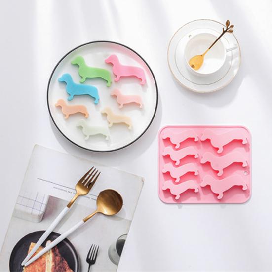 Силиконовая форма для льда в форме таксы, форма для шоколадных конфет, для печенья, для мастики