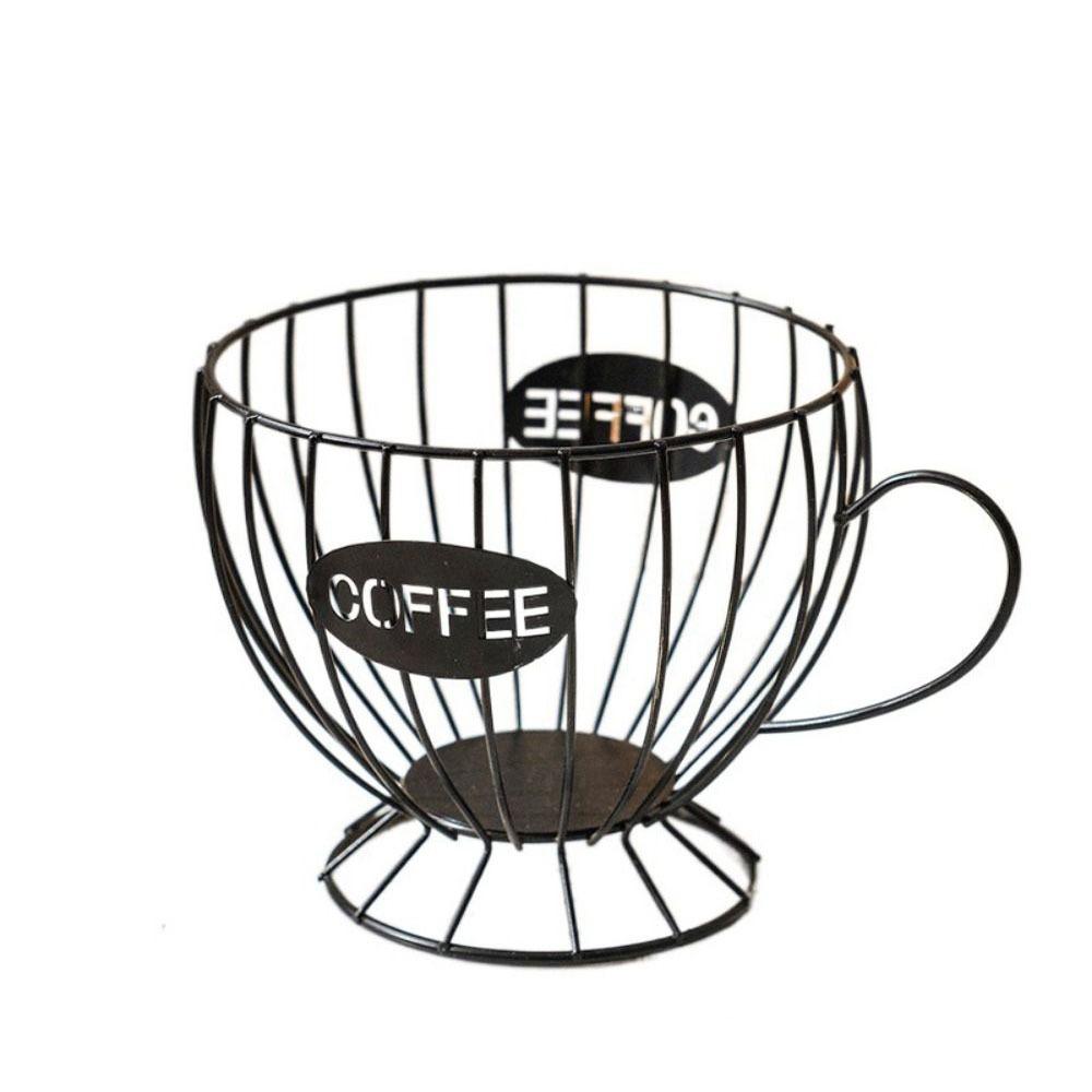 Hollow Coffee Capsule Holder Metal Wire Coffee Pod Storage Stand Elegant K Cup Organizer  Kitchen