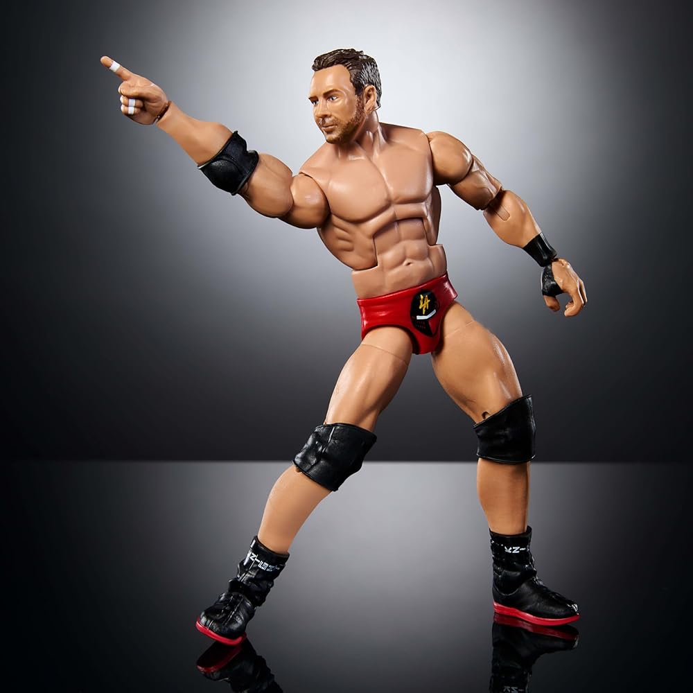 Mattel WWE Elite Collection Набор фигурок LA Knight 6 дюймов с аксессуарами, сменными кистями, 25 точками артикуляции