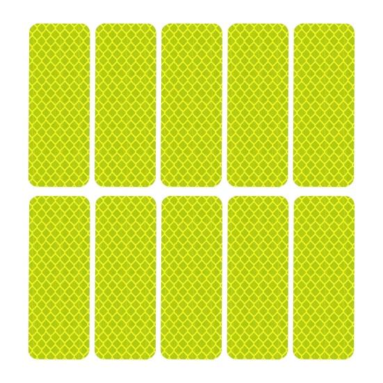 10 шт. светоотражающие наклейки для автомобиля водонепроницаемые устойчивые к УФ-излучению самоклеящиеся с сильной липкостью для ночной видимости