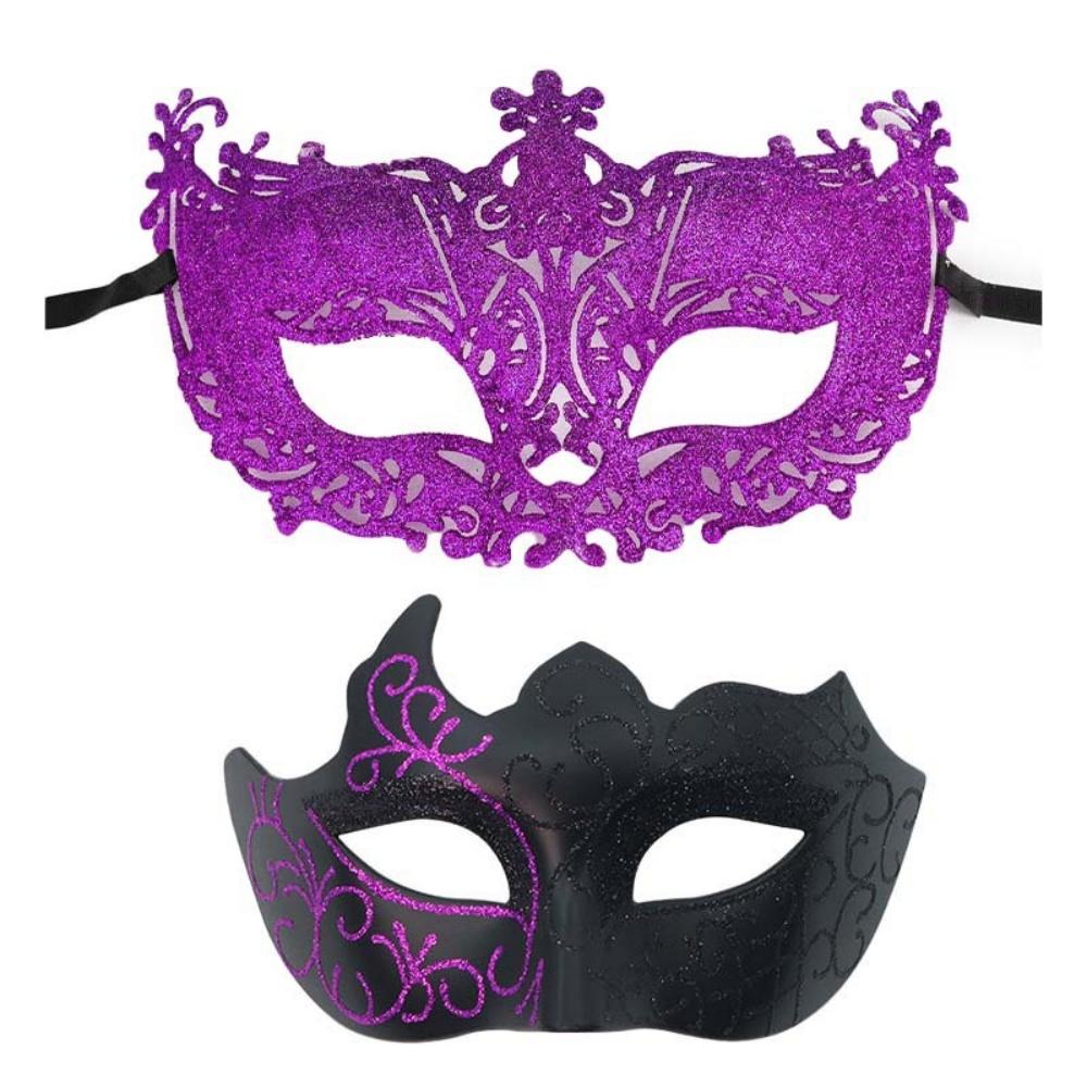 2PCS/set Couple Masks Venetian Masquerade Party Painted Mask Eye Mask Performance Dance Carnival Party Costume Cosplay Props