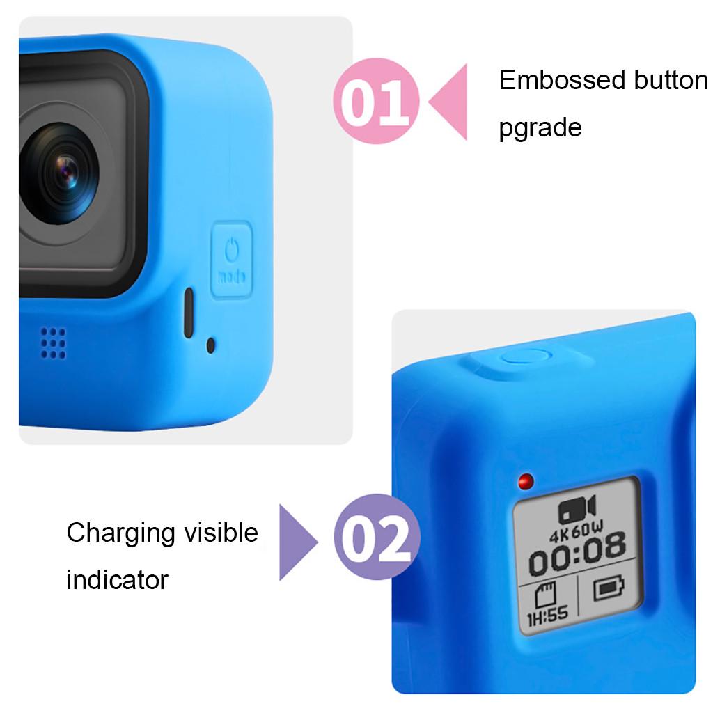 New Soft Silicone Protective Housing  Cover Case for Go-pro 8 Black Camera