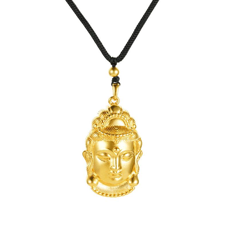 Exquisite Guanyin double-sided auspicious men's and women's jewelry necklace pendant