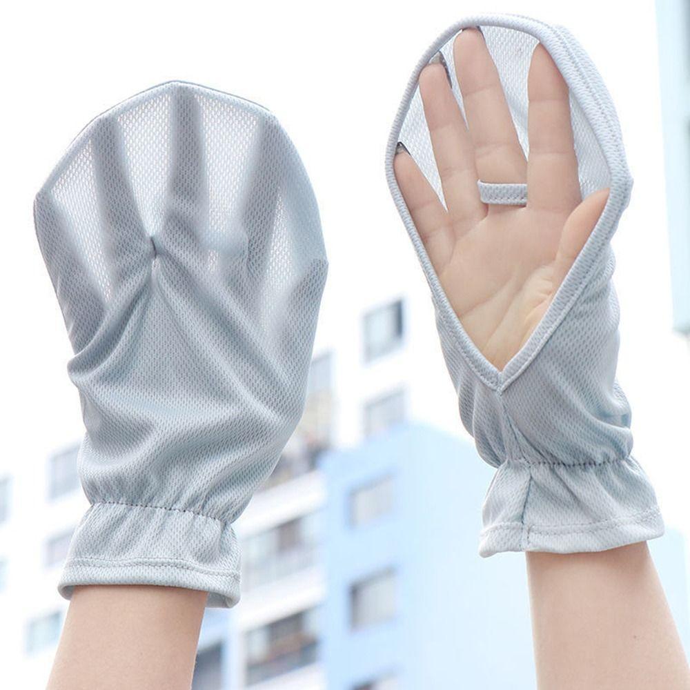 Защита от ультрафиолета Солнцезащитные перчатки Тонкие шелковые перчатки для вождения Рукава для верховой езды Летние перчатки