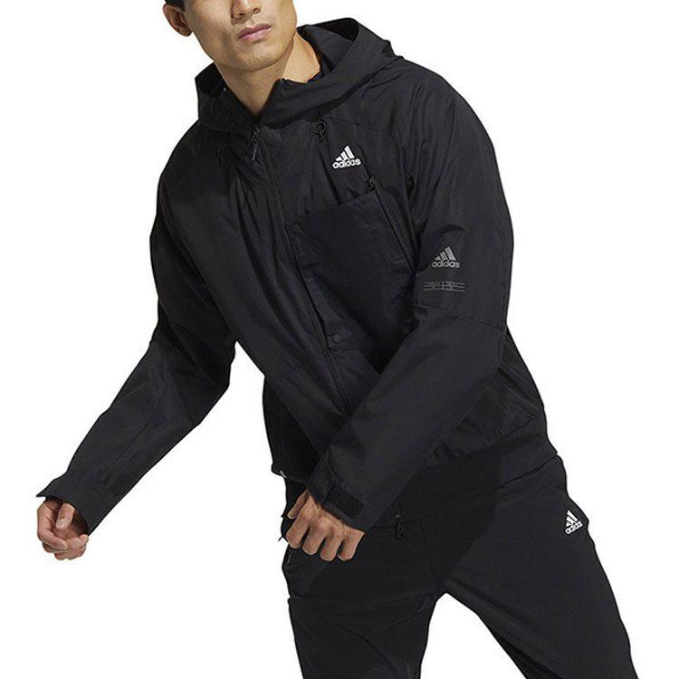adidas Куртки Мужские Черные С Капюшоном Умеренные Другие HN9037