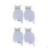 4x Reflective Owl Decoy & Bird Scarecrow Deterrent With Bells