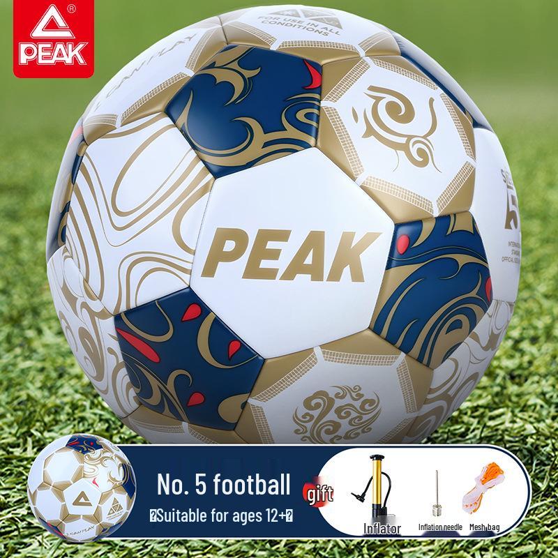 Футбольный мяч PEAK Professional для юношей и взрослых, размер 5 - Стандарт для экзаменов в средней школе и соревнований на территории кампуса