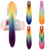 Rainbow Color Ponytail Hair Extension Long Straight Hair Ponytails Daily Use Cosplay Part Girl Hairpiece
