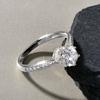 Rrjzz 1CT Cubic Zircon Simulated Diamond Solitaire Wedding Engagement Ring Tiara Wedding CZ Band Premium Crown Rings for Women