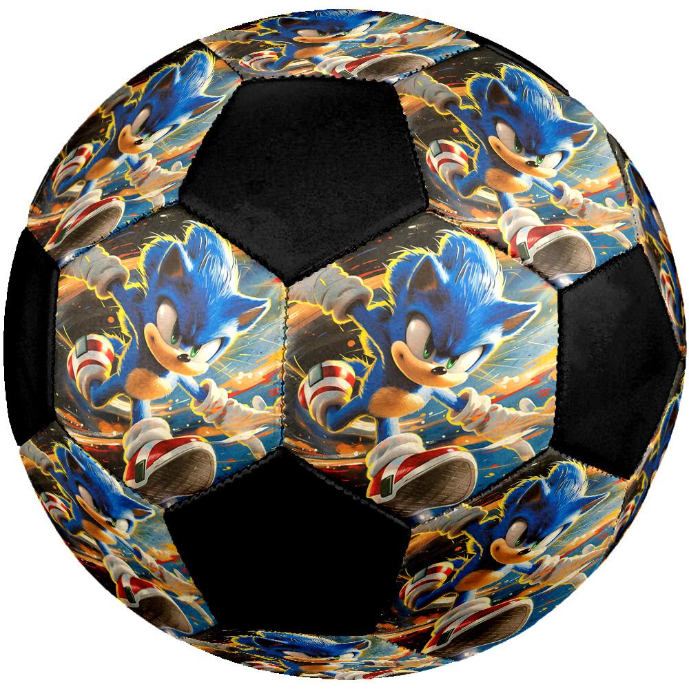Sonic Lightning Soccer Ball Colorful All Ages Machine Stitched PVC Competition Ready Durable High-Bounce.SIZE5