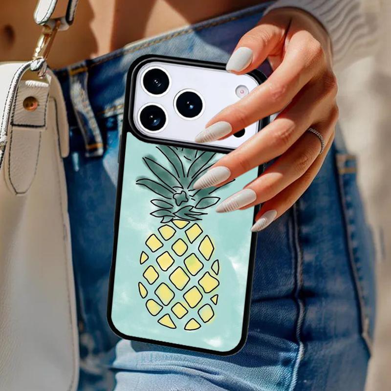 Summer pineapple Phone Case For iPhone 17 Air 14 15 13 12 Max Cover For Apple 16e 11 Pro Max Plus Coque