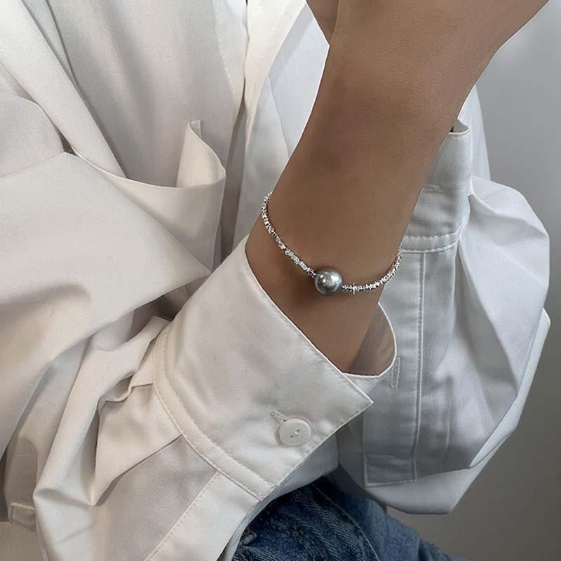 Дробленое серебро Несколько таэлей Браслет из ракушек Женский переводной бисер Будуар Винтажный браслет-нитка Нэцкэ