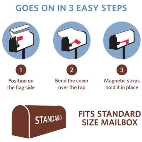 Зимний магнитный чехол для почтового ящика стандартного размера 18 x 21 дюйм Обёртки для почтового ящика с надписью «Счастливого Рождества»