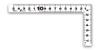 Shinwa Sokutei Curved Ruler Flat Pita White 15cm Same Size On Front and Back 11170