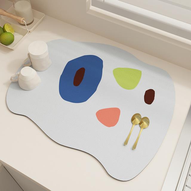 Quick Dry Kitchen Sink Drain Pad Super Absorbent Bathroom Drainer Mats Home Tableware Cups Dish Drying Mat Dinnerware Placemat