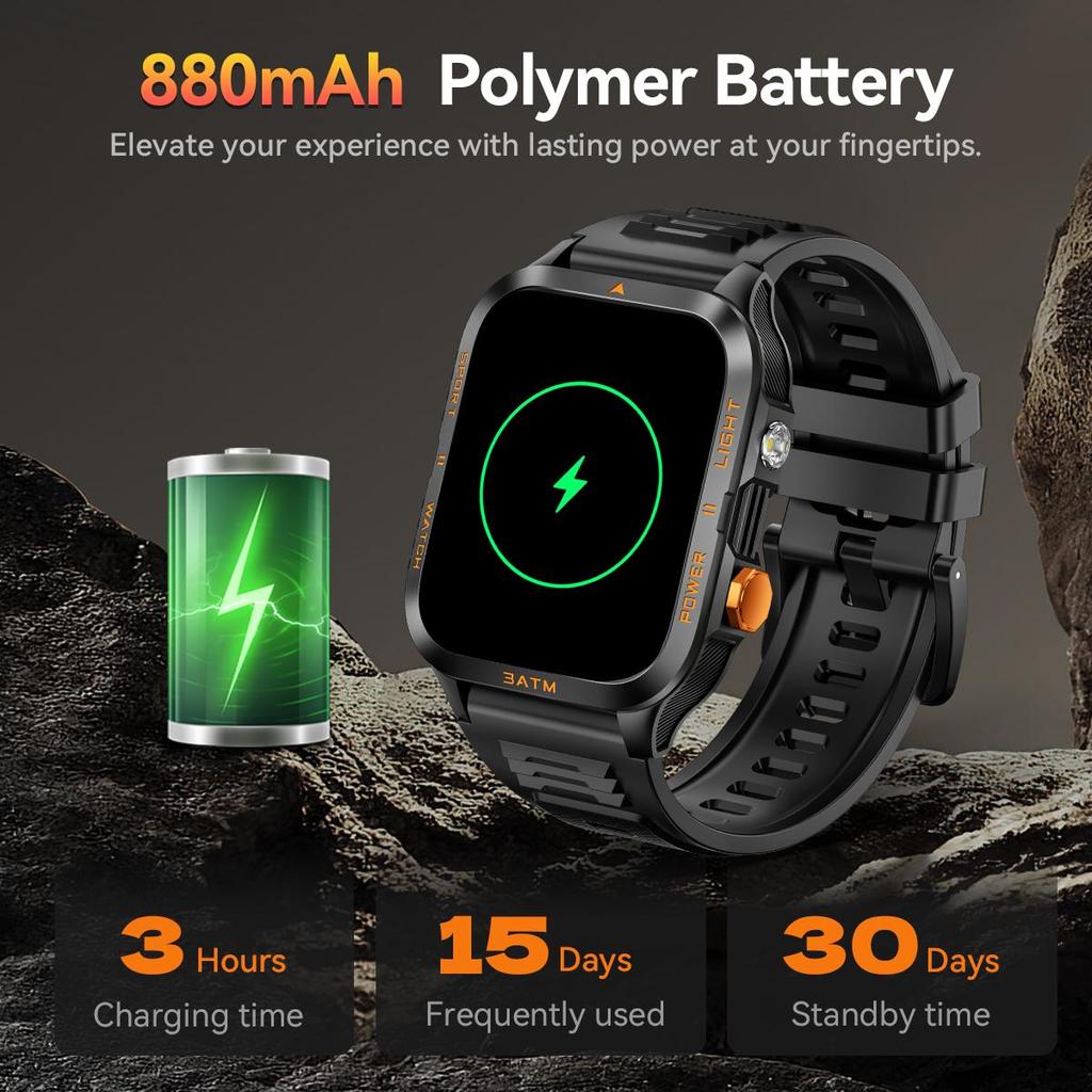 Умные часы, QTLLBT, спортивные часы на открытом воздухе, поддержка беспроводных звонков, удаленная съемка фотографий и управление музыкой, отслеживание более 100 спортивных режимов, мужской подарок