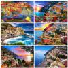 Full Drill Square Diamond Embroidery Town Craft Kit Sale 5D DIY Diamond Painting Landscape Mosaic Seaside Handmade Gift