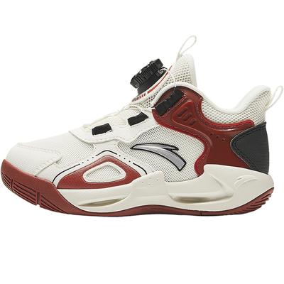 Модные универсальные удобные дышащие амортизирующие прочные низкие детские баскетбольные кроссовки детские кроссовки белые красные A12439901-4