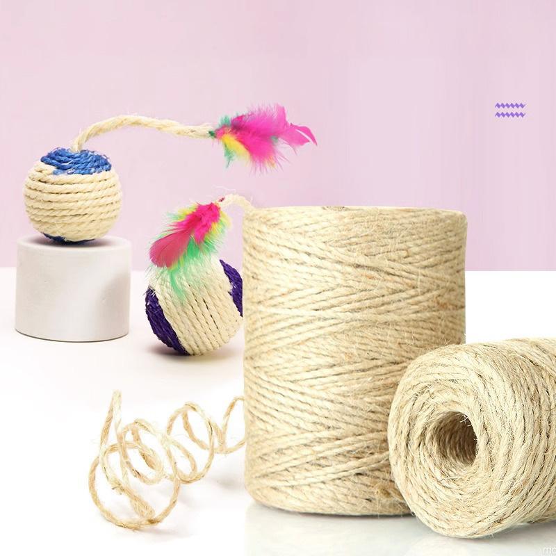HOOPET Cat Sisal Rope Weave Ball Teaser Play Chewing Scratch Catch Toy Interactive Scratch Chew Toy For Pet Cat Dog Supplies