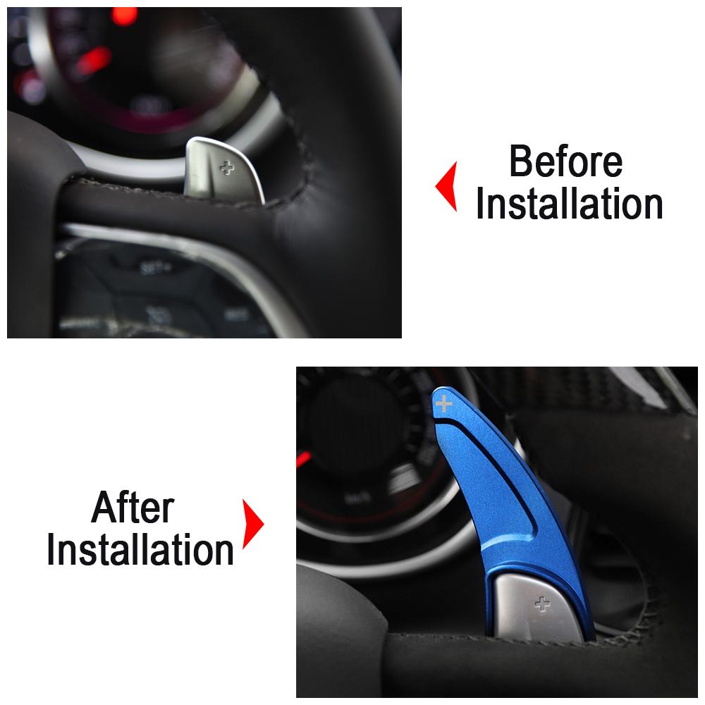 For Dodge Charger GT Durango Citadel RT Challenger R/T 392 Scat Pack Shifter Paddle Extend Car Steering Wheel DSG Gear Stickers NN1