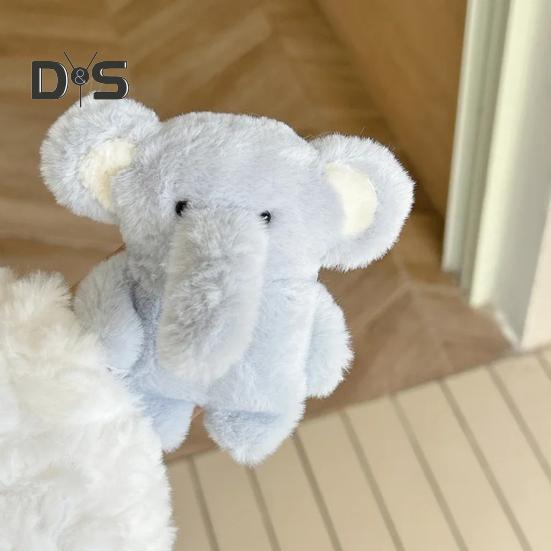 Мягкий синий чехол для наушников с изображением слона для Airpods, 3D-чехол для наушников с изображением животных из мультфильма для женщин и девочек