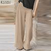 ZANZEA Женские летние свободные прямые плиссированные брюки
