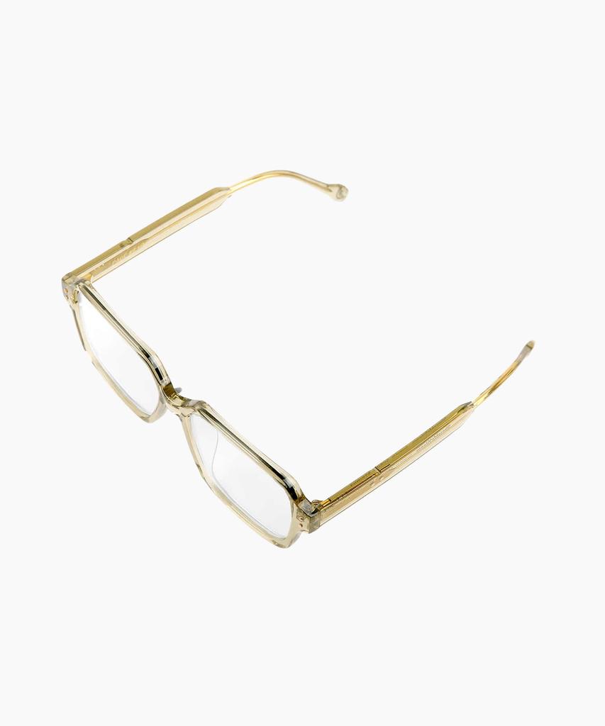 Seupeulingseuteulingseu Retro Square Shape Glasses Page 80 [Olive Green]