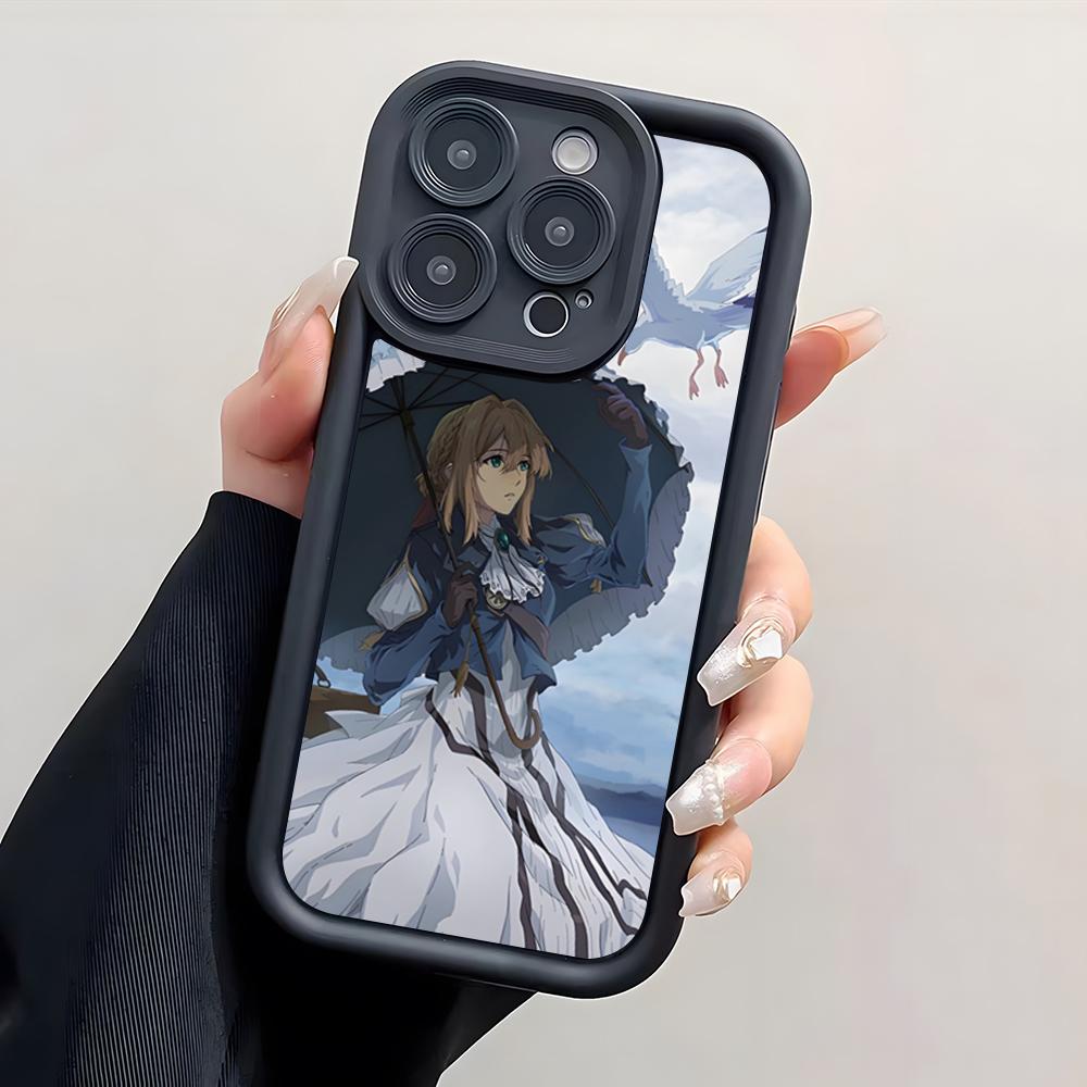 Чехол для телефона Аниме V-Violet Evergarden Для IPhone 17 Pro Max 15 Pro 16 14 Plus 12 13 Mini 11 Pro Ударопрочный чехол