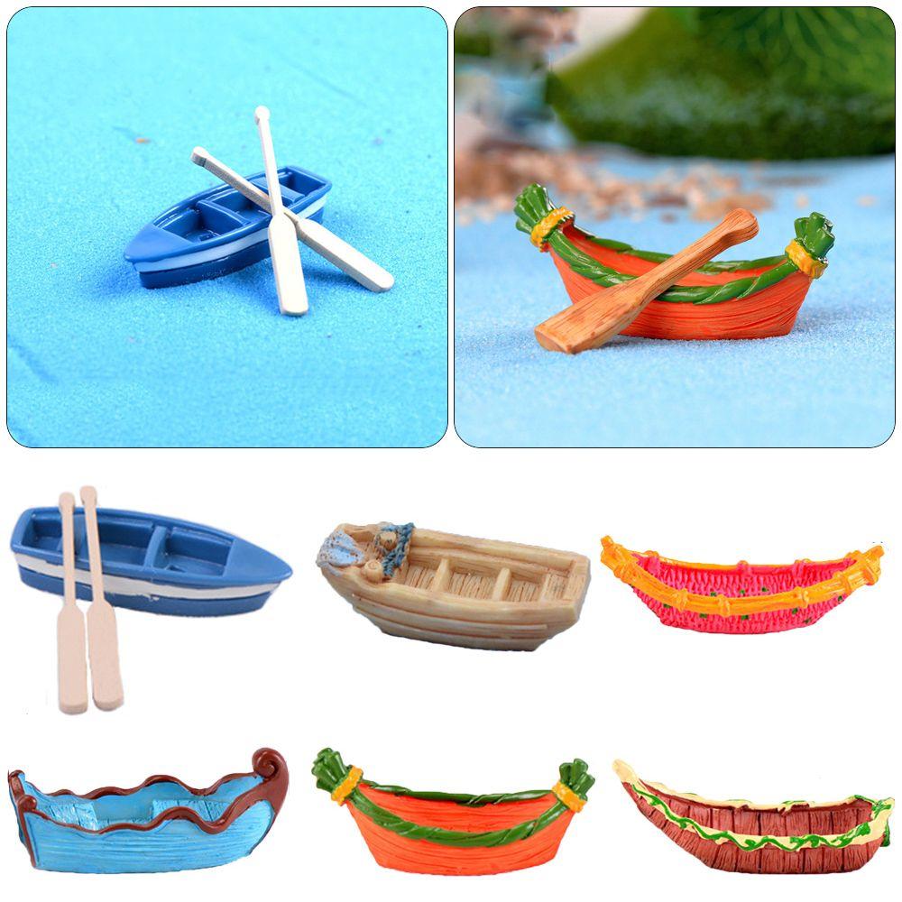 Accessories Micro Landscape Miniature Ship Home Decorations Boat Figurine Artificial Paddle