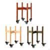 Plant Stand with Wheels Mobile Pot Rack Wood Holder Display Shelf Dolly Rolling
