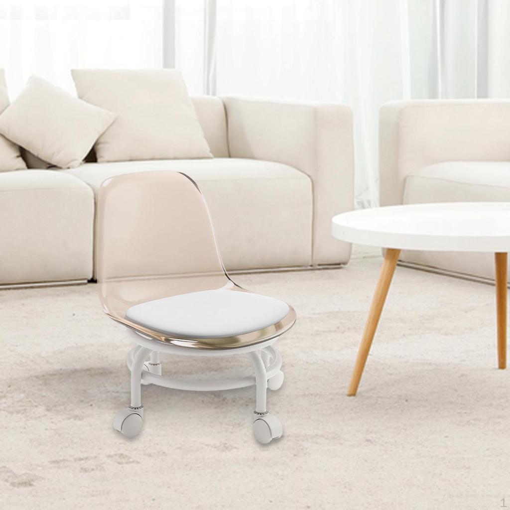 Adjustable Height Rolling Stool for Home and Office