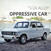 1:24 Русская LADA 2106, литая игрушечная машина из сплава, модель автомобиля, звук и свет, детская игрушка, коллекционные предметы, подарок на день рождения